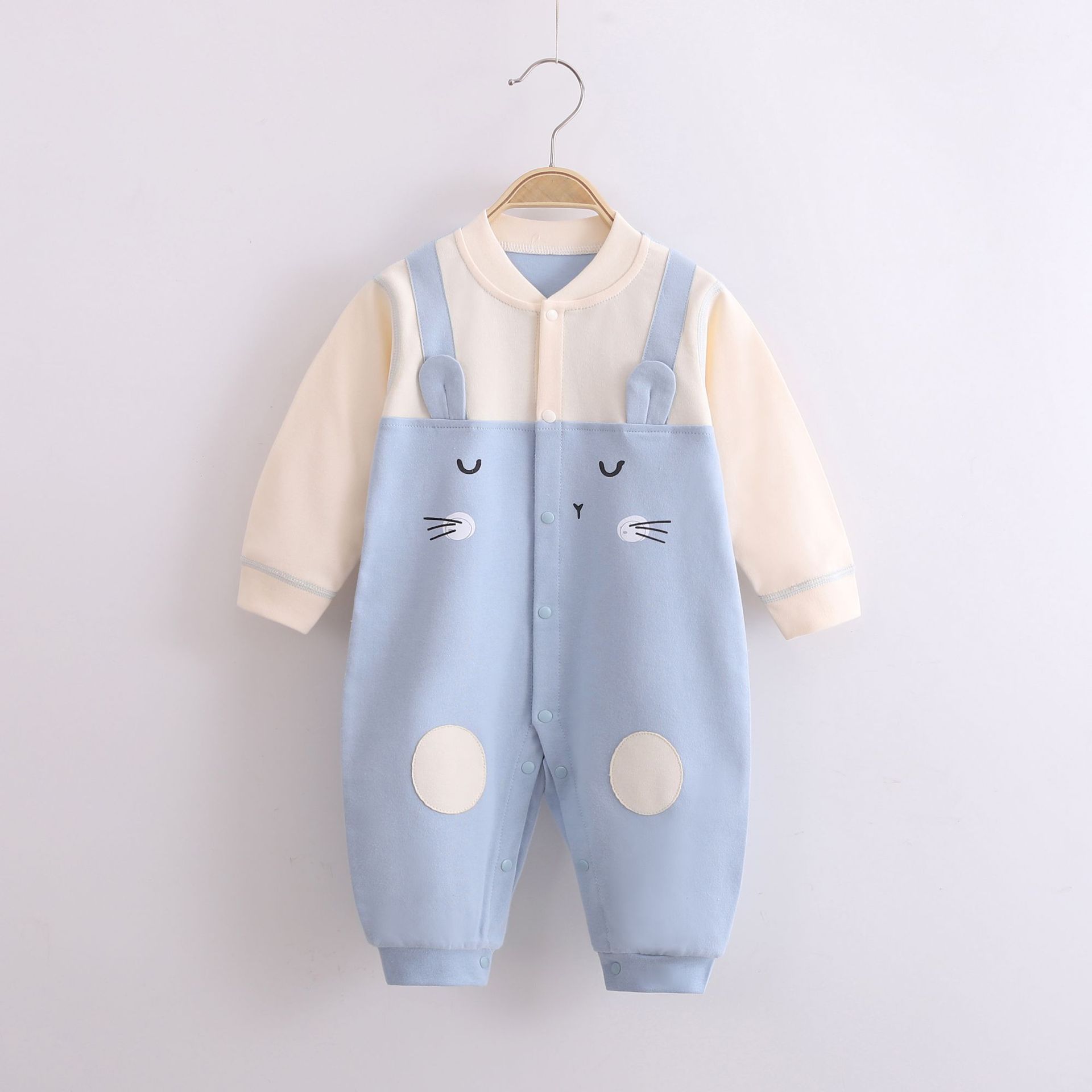 婴儿连体衣春秋新款男女宝宝哈衣爬服纯棉婴幼童服装新生儿睡衣