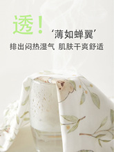 婴儿连体衣纱布竹纤维夏季短袖和尚服新生儿包屁衣宝宝哈衣外出服