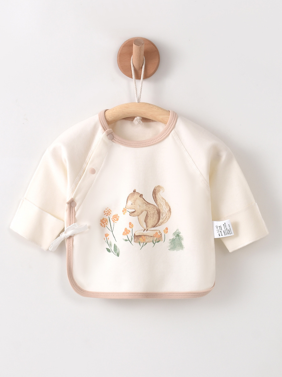 新生婴儿衣服春夏季月子服半背衣初生宝宝上衣和尚服四季款无骨
