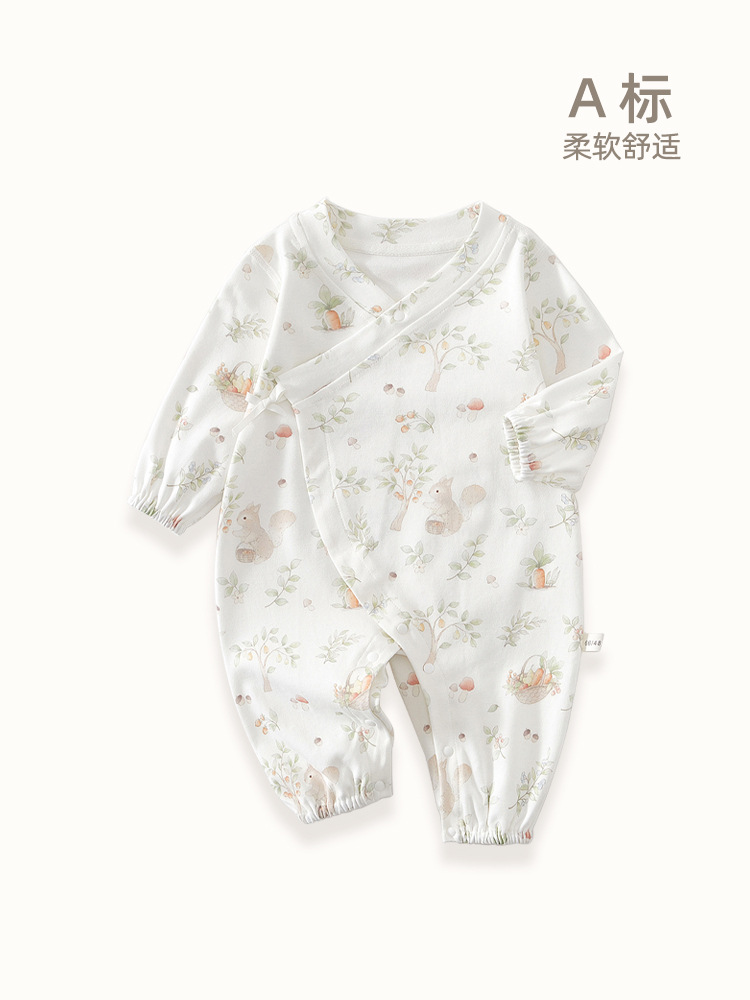 婴儿连体衣新生儿秋冬季睡衣外出12月安阳婴童装包屁衣婴幼儿衣服