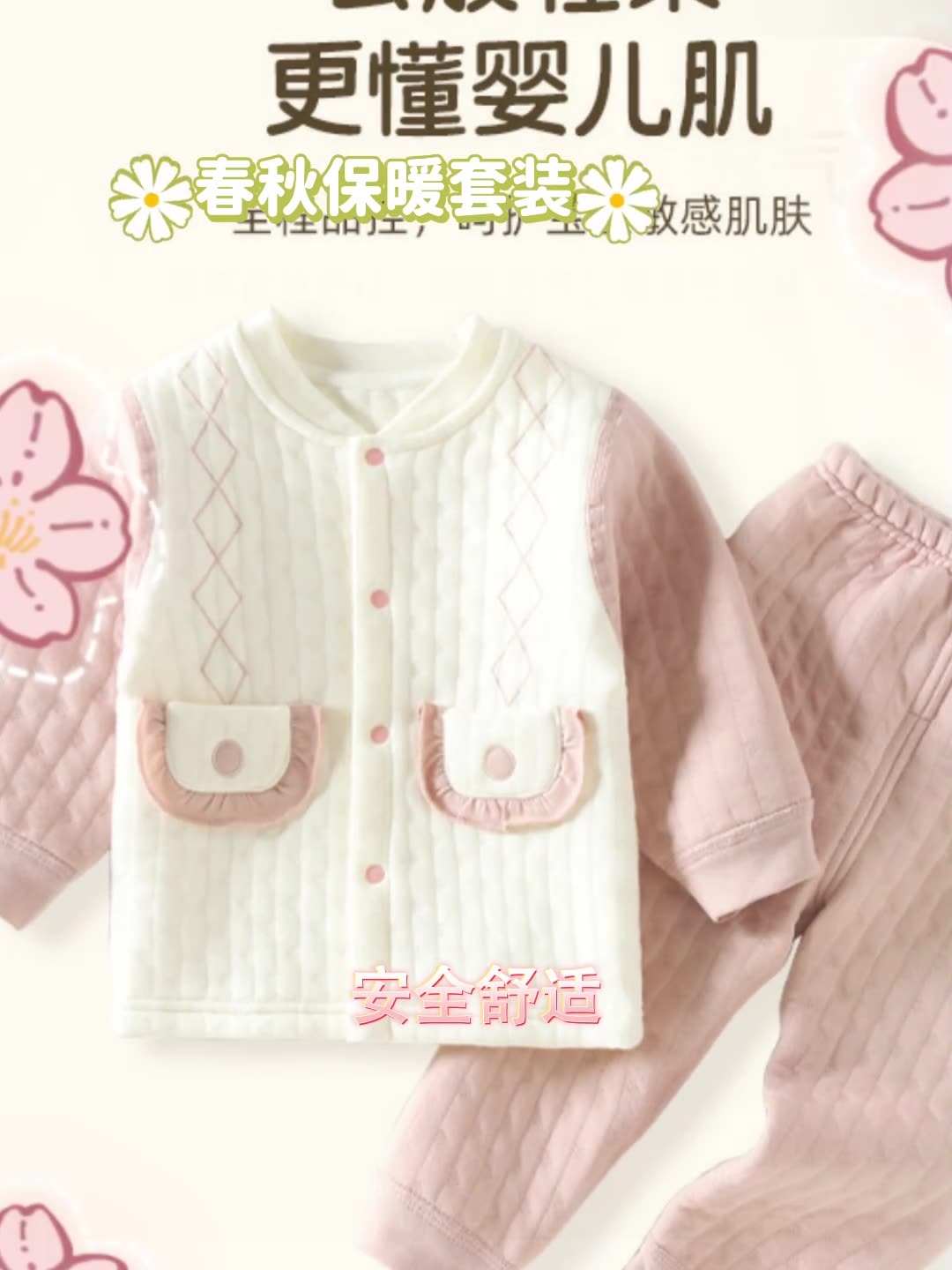 婴幼儿春秋纯棉套装秋季新生儿舒绒秋衣秋裤宝宝分体内衣a类儿童