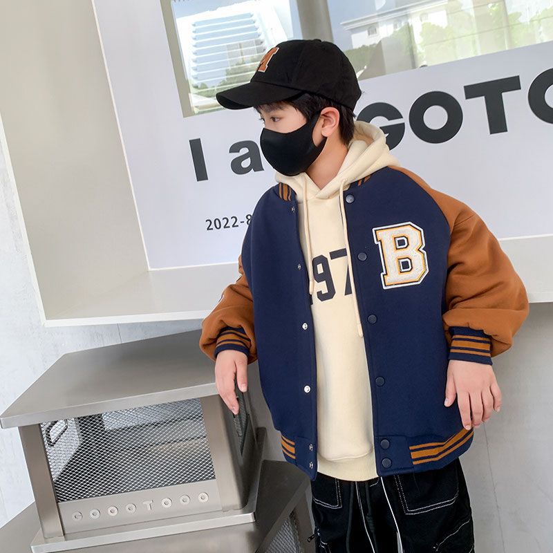 童装棒球服韩版夹克外套2024新款春秋款潮流儿童春装休闲帅气上衣