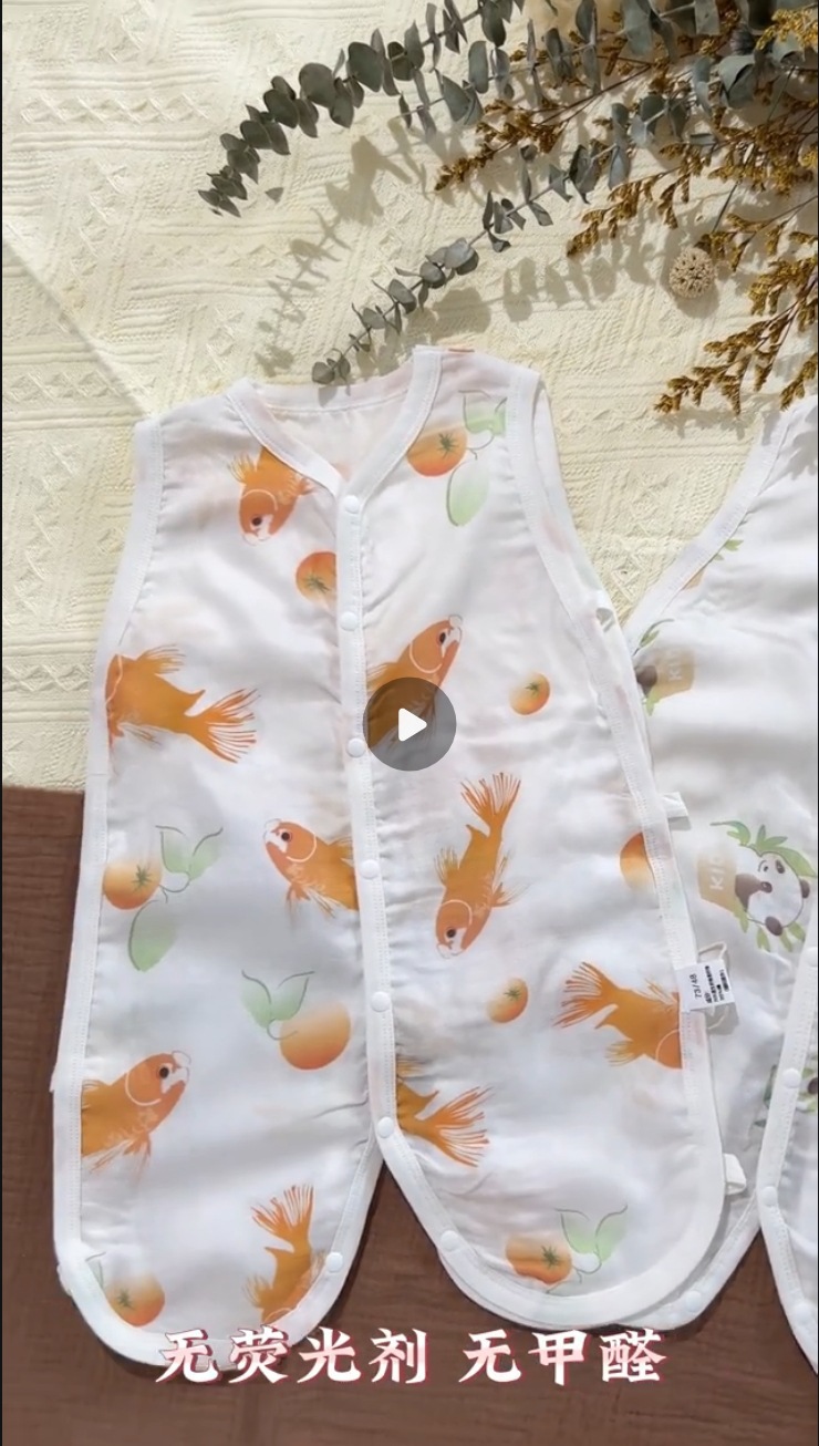 宝宝琵琶服夏款竹棉纱布衣服a类透气清凉舒适宝宝爬服婴儿连体衣