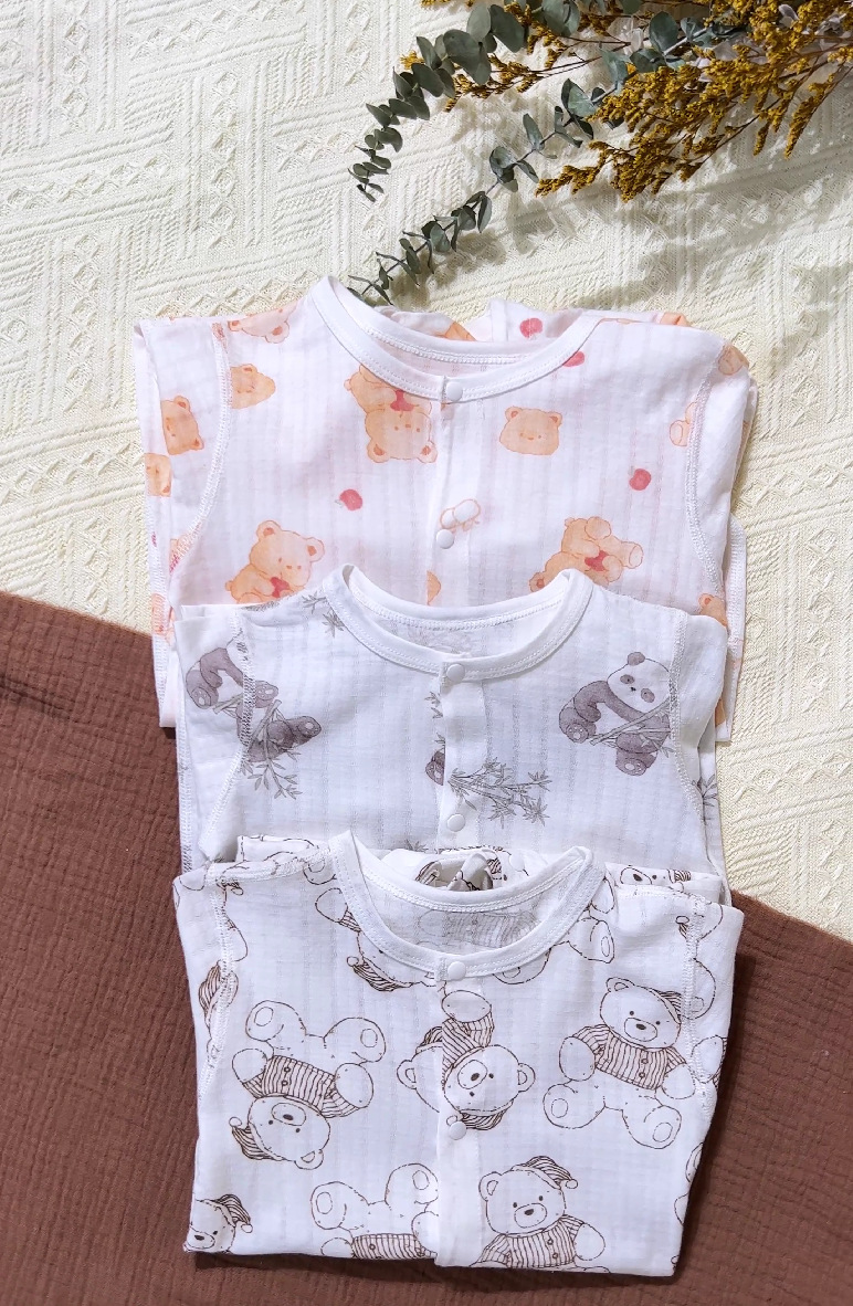 婴儿连体衣冰氧棉婴儿衣服无骨宝宝哈衣全棉宝宝爬服新生儿连体衣