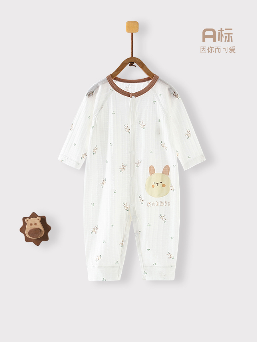 婴儿夏季衣服纯棉a类新生儿衣服夏空调服宝宝哈衣爬服婴儿连体衣