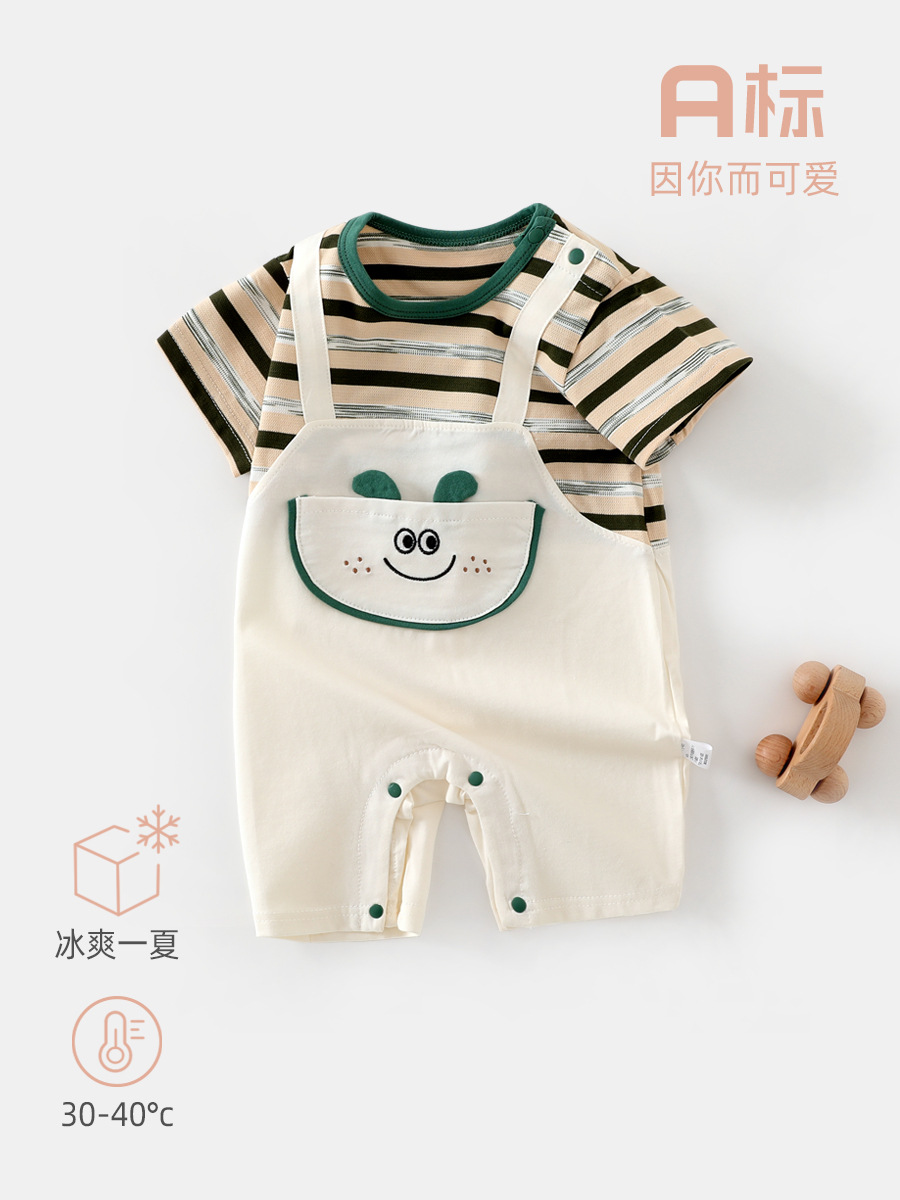 新生儿连体衣夏季婴儿衣服薄宝宝爬服超萌宝宝哈衣冰爽婴儿连体衣