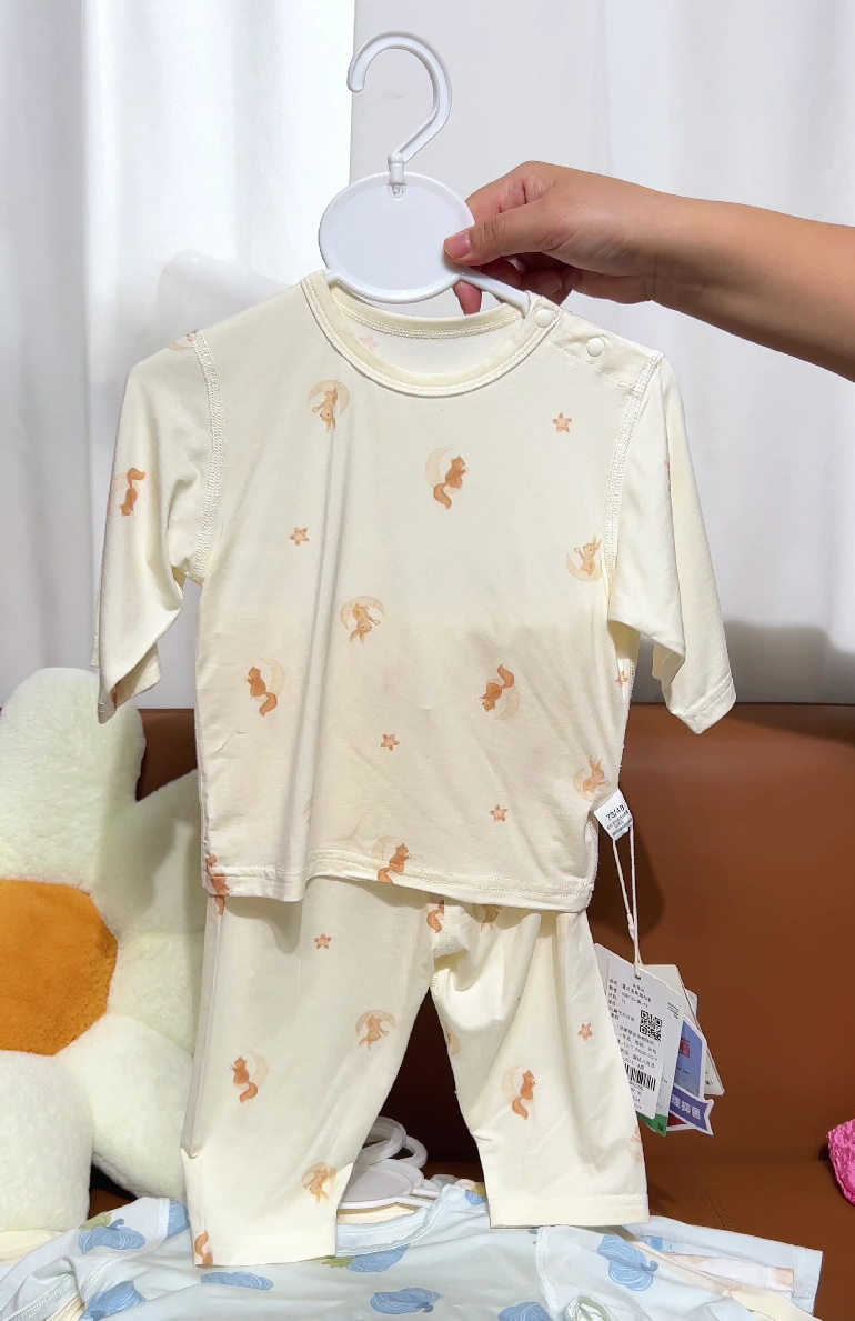 婴儿内衣套装莫代尔宝宝内衣套轻薄款婴儿衣服夏款婴幼儿分体套装