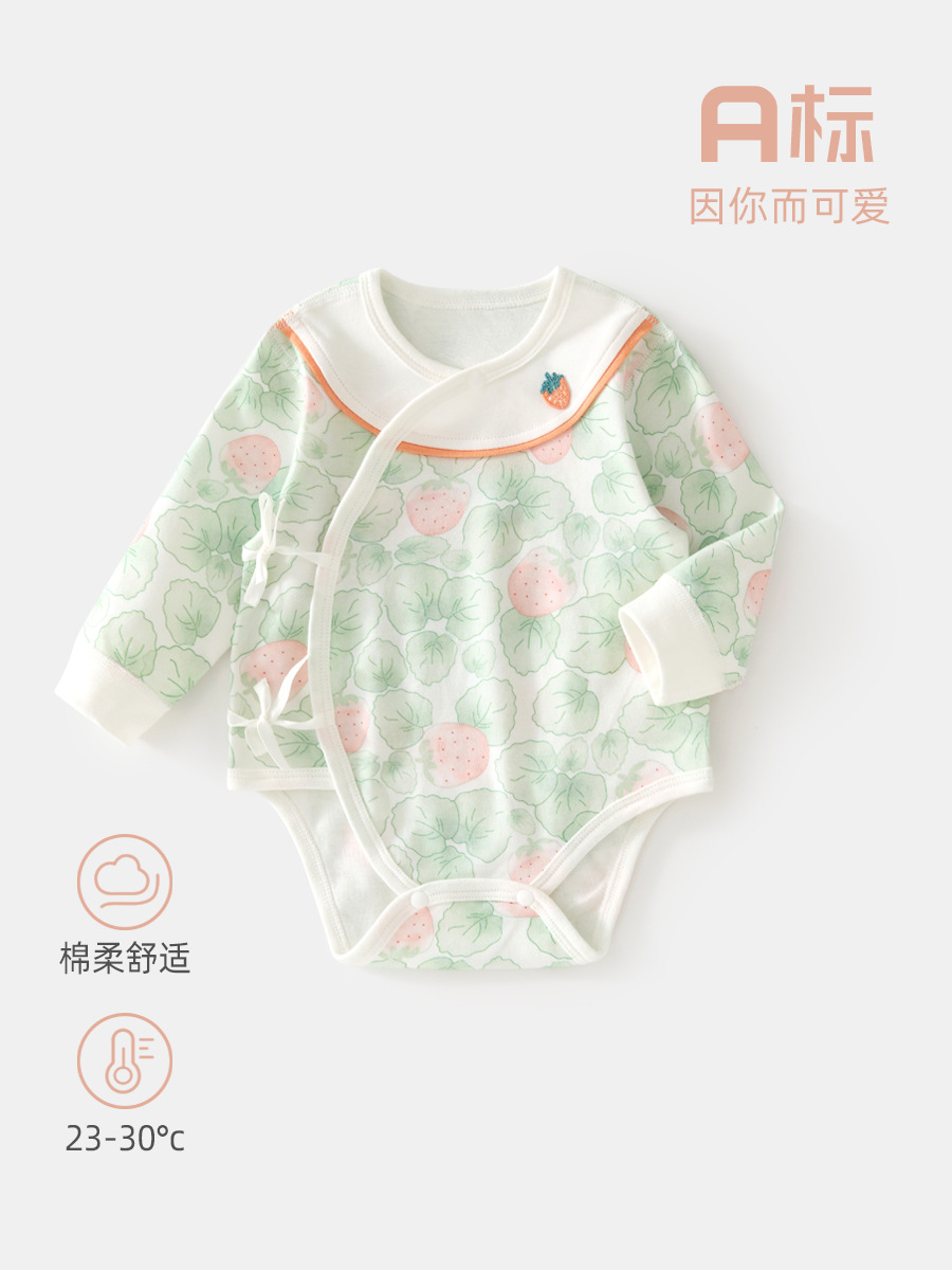 全棉婴儿包屁衣无骨宝宝连体衣春秋新生儿哈衣棉宝宝爬服婴儿衣服