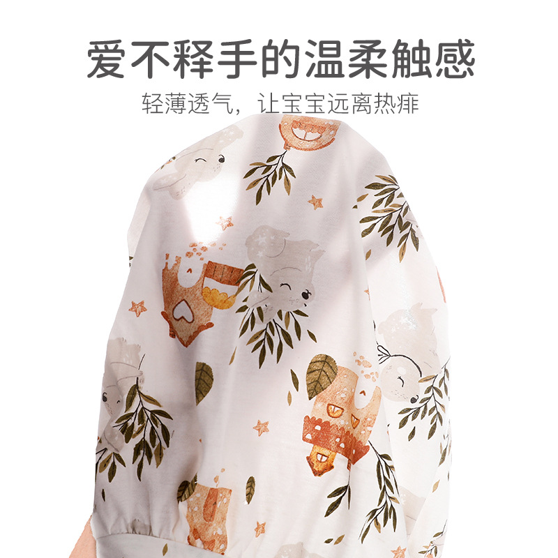 新生儿婴幼儿春秋款飞袖无袖衣服印花婴儿背带裤洋气连体衣包屁衣