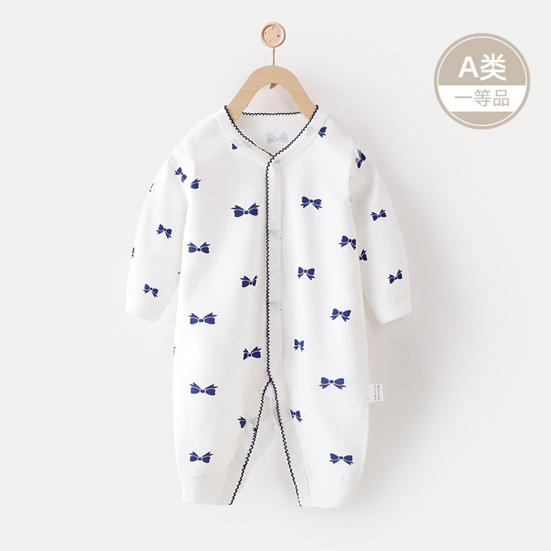 婴儿连体衣纯棉新生婴幼儿衣服春秋冬款打底宝宝秋季哈衣爬服睡衣
