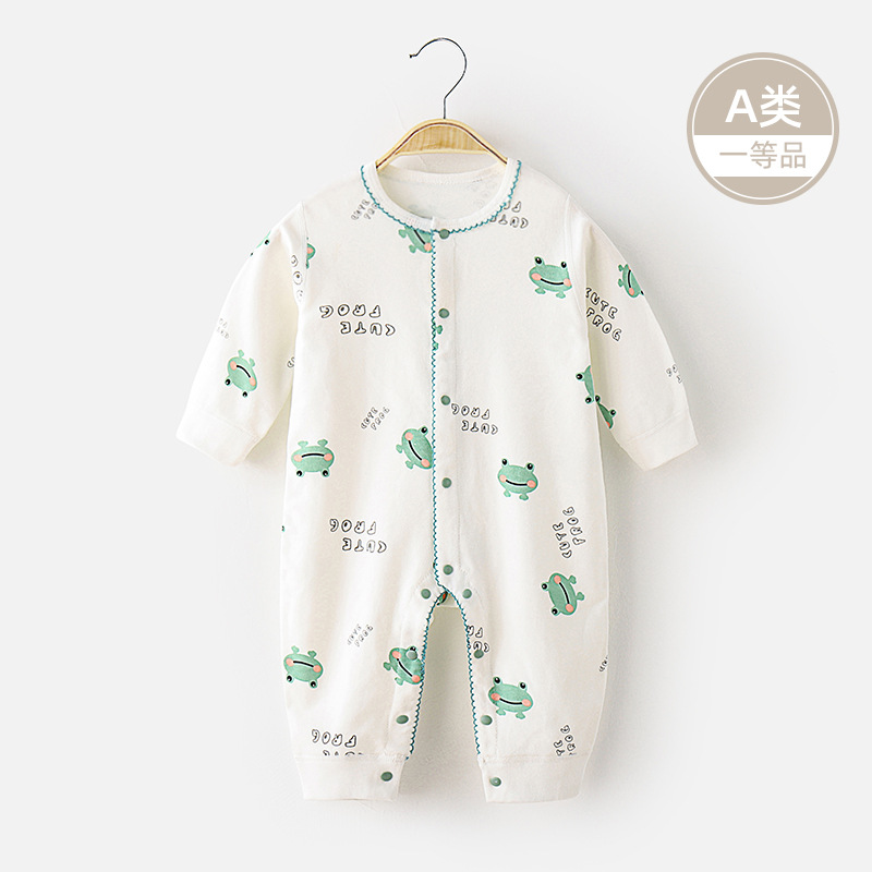 婴儿连体衣新生儿衣服春秋款睡衣无骨打底纯棉哈衣初生宝宝春装