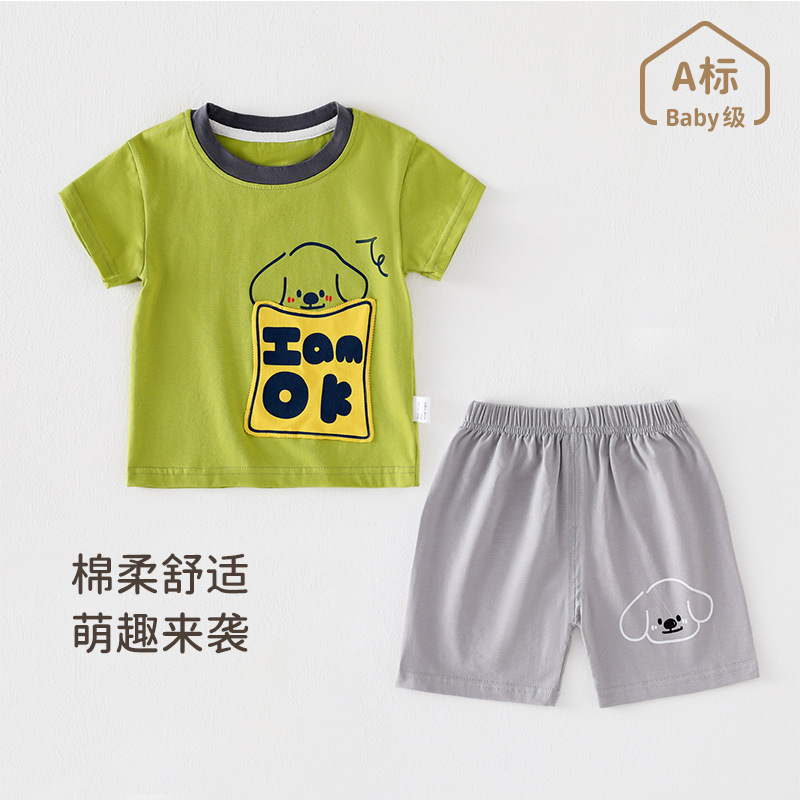 夏款男女童套装薄款两件装婴童夏季a类衣服中小童休闲运动套装