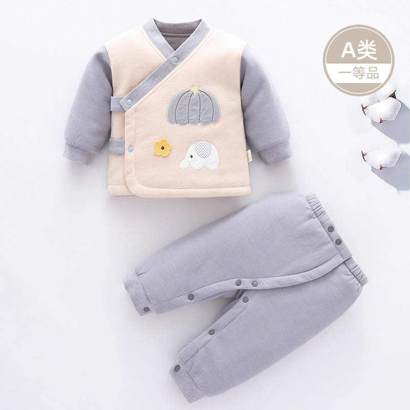婴儿服装套装新生儿衣服秋冬分体纯棉可开档 新生儿衣服一件代发