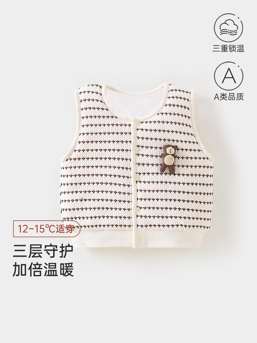 婴童装儿童秋冬款保暖背心舒适衣服宝宝坎肩可爱卡通宝宝马甲
