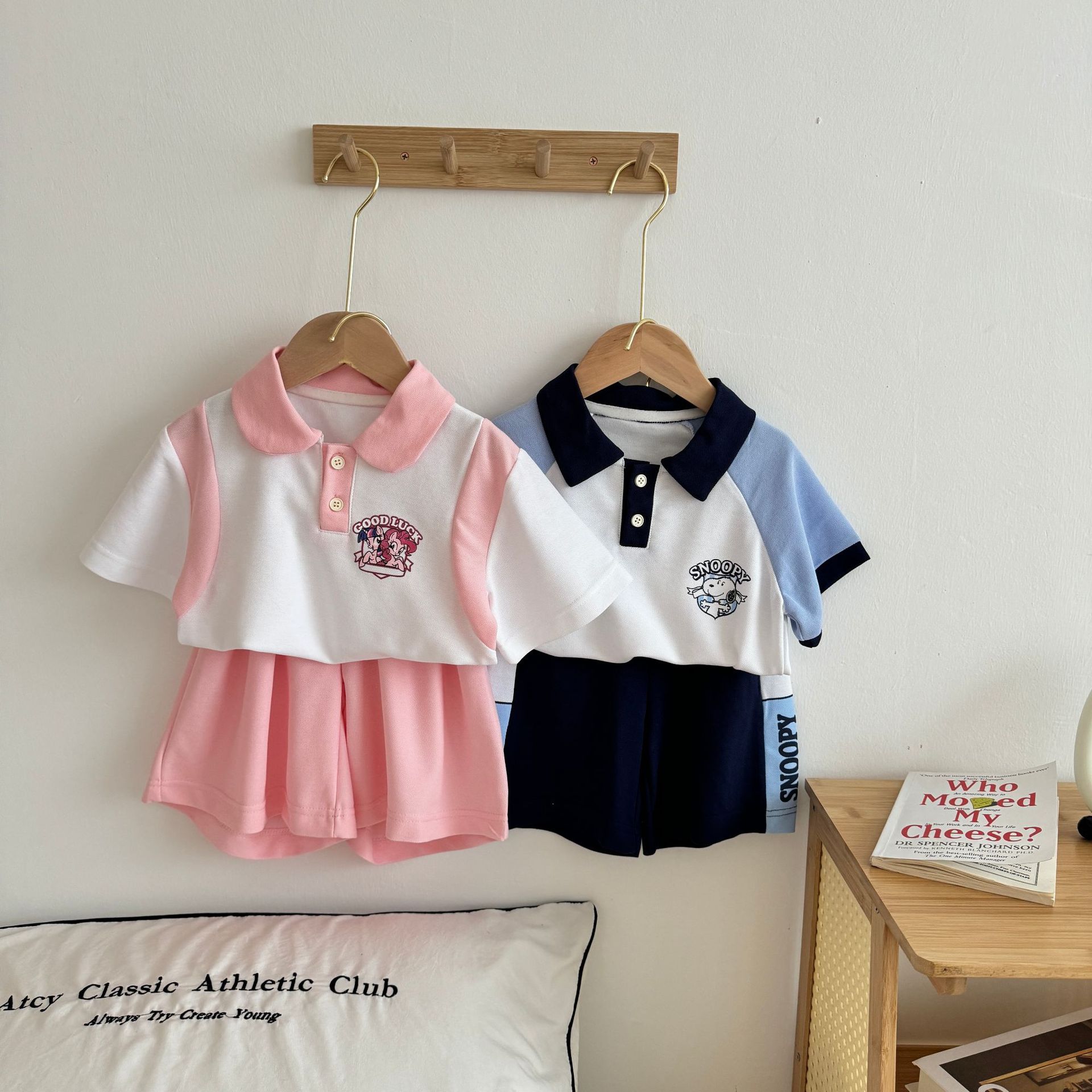 男童Polo夏季童装2025新款儿童衣服夏季女童运动宝宝短袖两件套潮