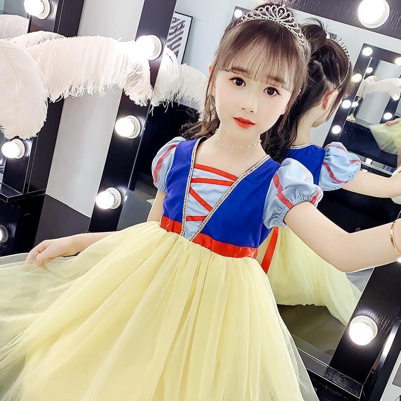 白雪公主裙连衣裙童装2夏季新款儿童洋气裙子5小女孩时尚蓬蓬纱裙