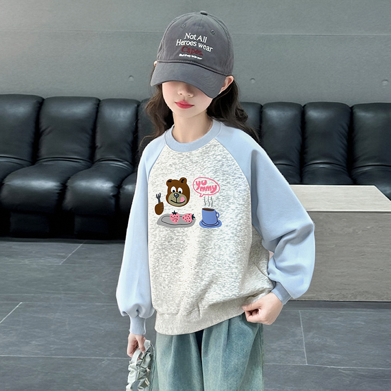 儿童宽松长袖卫衣女童洋气韩版上衣小女孩衣服大童装2025春秋新款