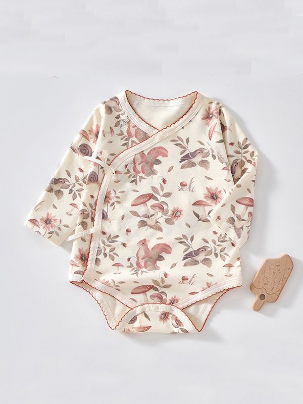 婴儿衣服新生宝宝春秋季连体衣婴幼儿衣服满月哈衣爬服三角包屁衣