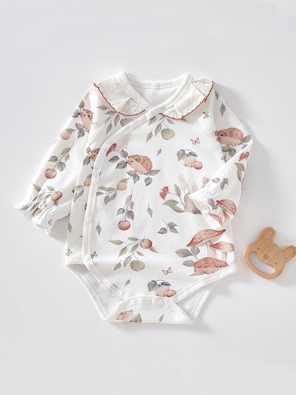 婴幼儿衣服新生宝宝春秋季连体衣满月初生哈衣爬服婴儿三角包屁衣