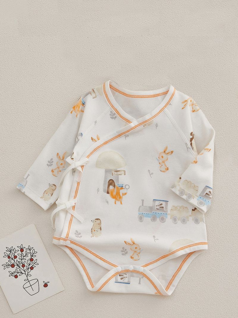 新生婴儿儿衣服初生宝宝包屁衣春秋季纯棉连体衣婴儿爬服三角哈衣