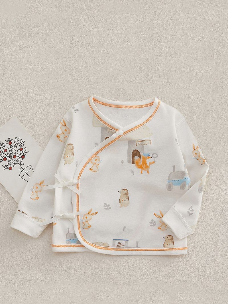 新生婴儿半背衣纯棉a类春秋季0-6月宝宝衣服和尚服上衣婴儿衣服