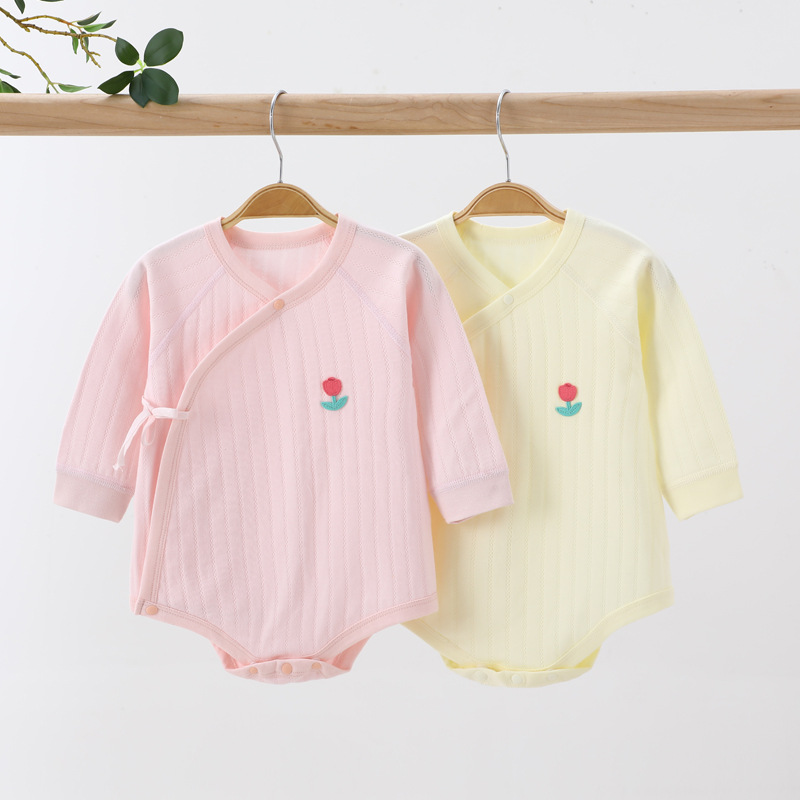 2022新款婴儿包屁衣春秋纯棉衣服初生宝宝连体衣新生儿三角哈衣