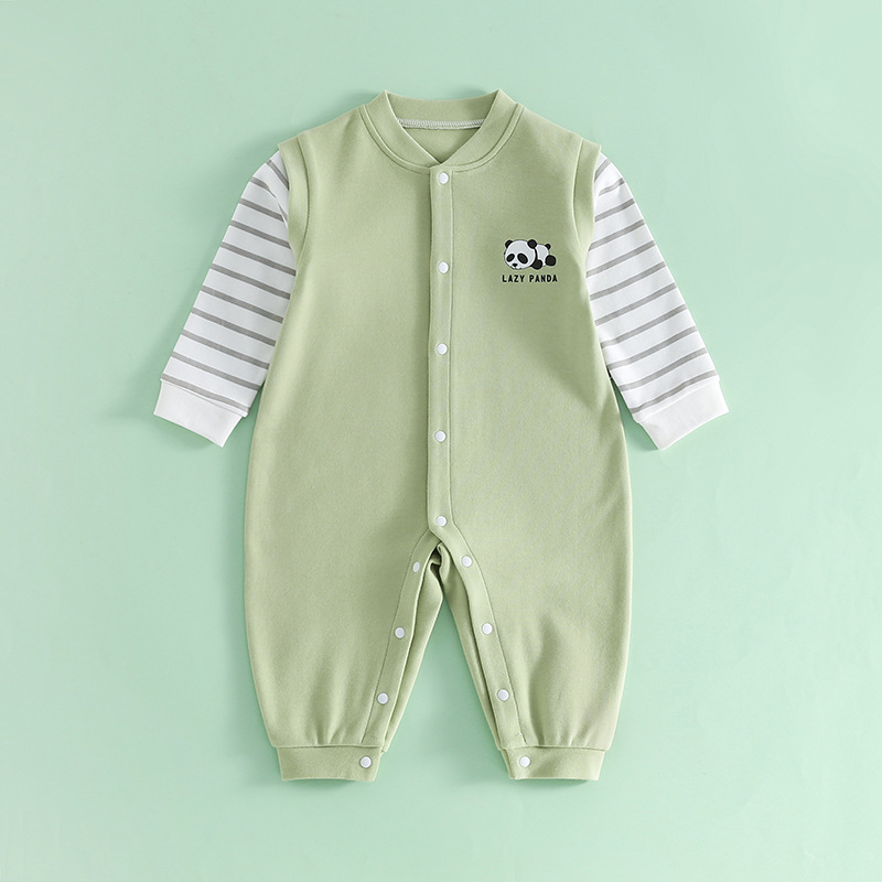 婴儿连体衣长袖新生儿爬服可爱宝宝衣服秋款舒绒棉婴儿服装哈衣