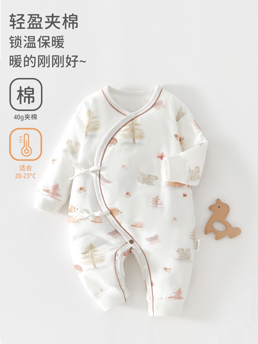 安阳婴童装新生儿衣服40g夹棉哈衣
